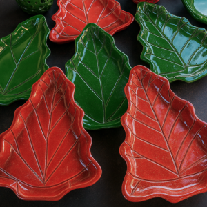 Christmas Tree Pottery Plate