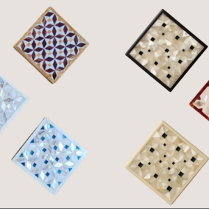 Mother-of-Pearl Wood Coasters