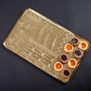 Twin Birds Brass Tray Rectangular